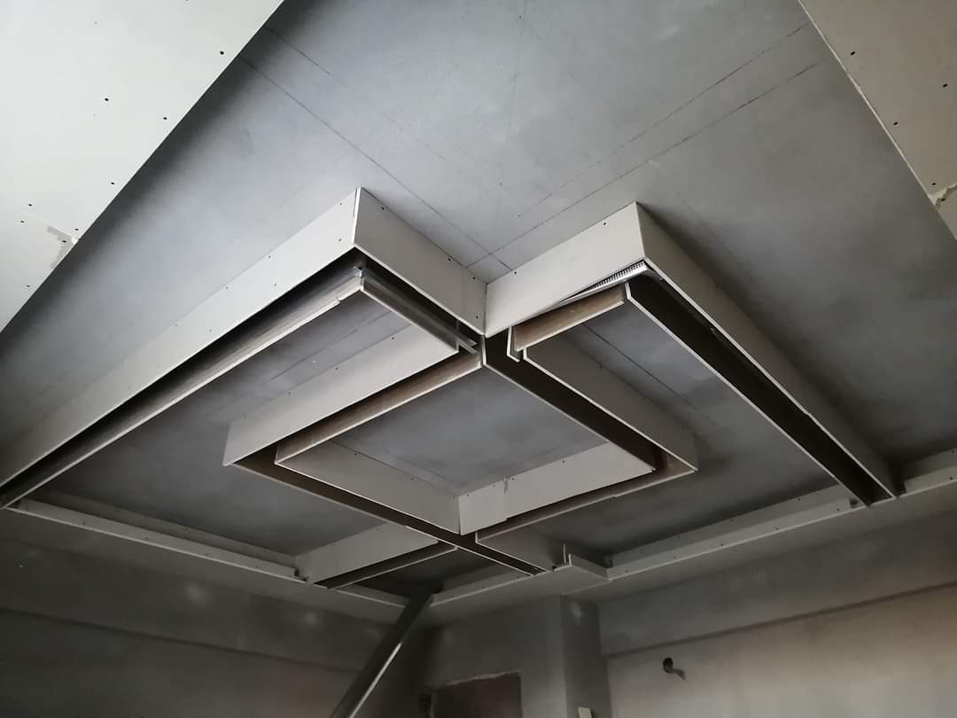 Geometric ceiling during drywall stage