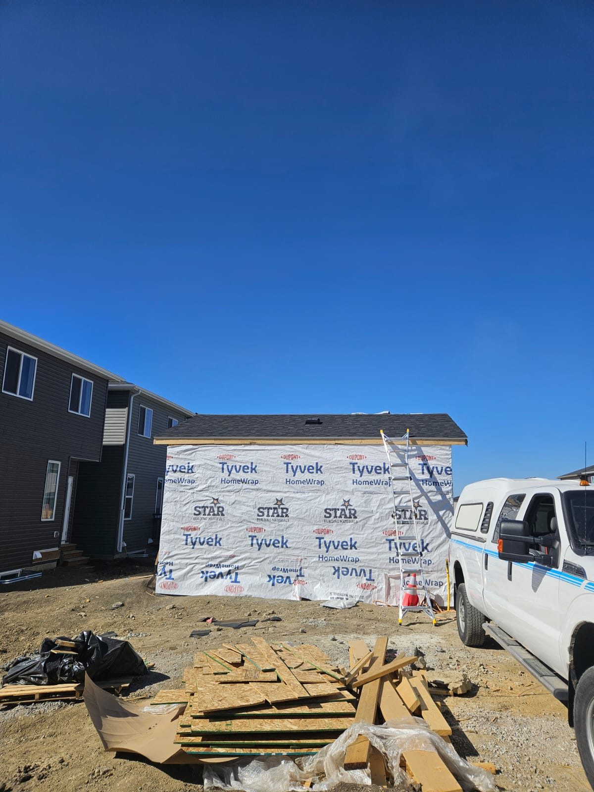 New asphalt shingle roof on Calgary home